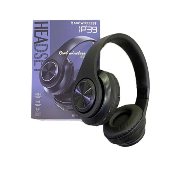 BLUETOOTH HEADPHONE WIRELESS P39 BLACK